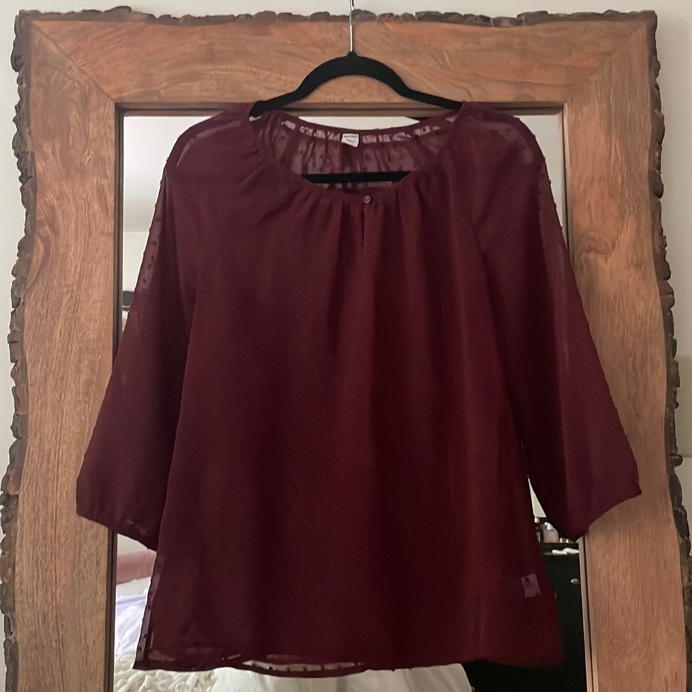 Old Navy Swiss Dot Blouse- Small